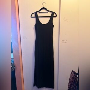 Everyday Black Tank Maxi Dress - Sleek Scoop Neck